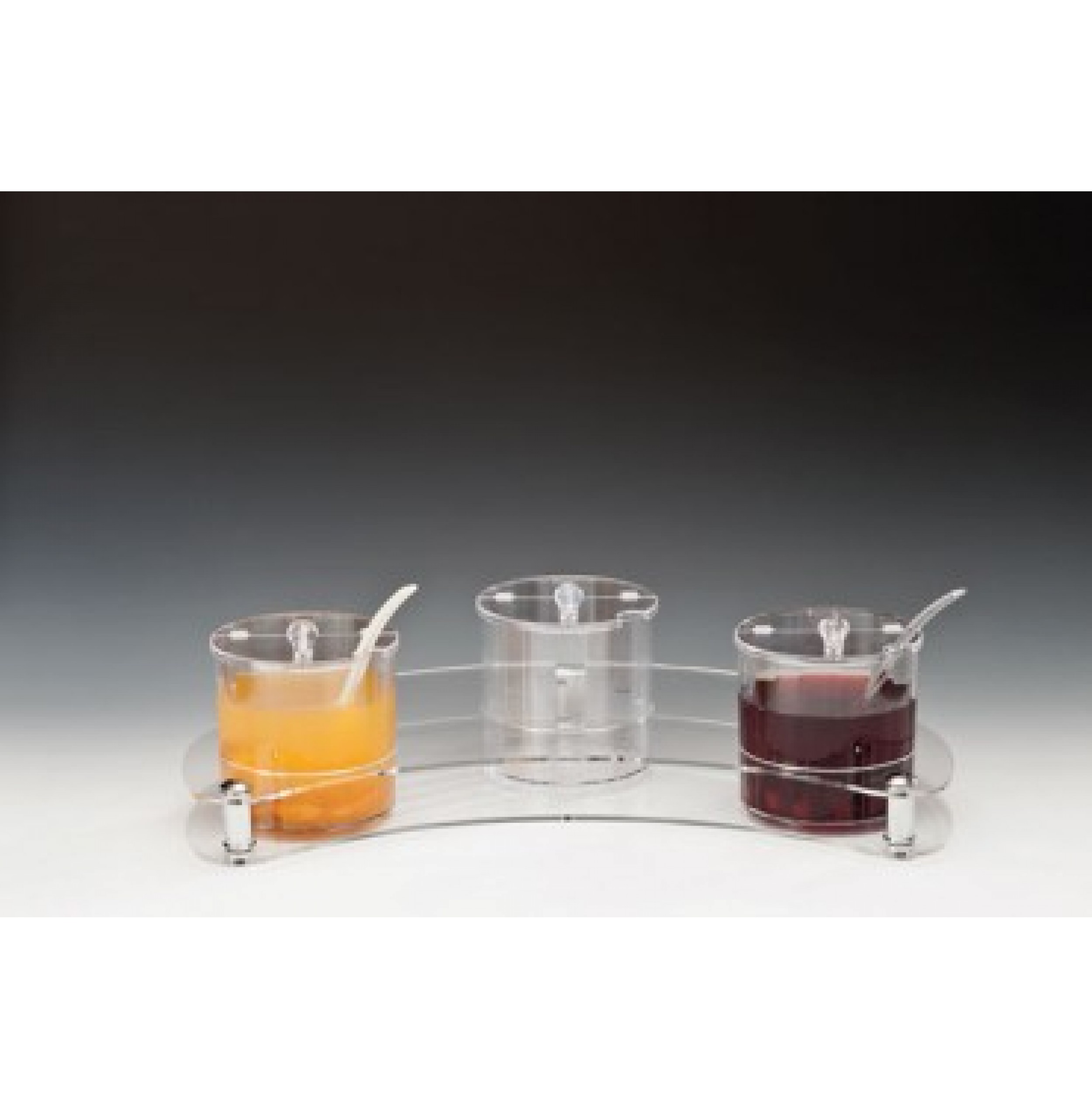 POLYCARBONAT SOSLUK REÇELLİK STANDI / 1.5 LİTRE 37 X 60 X H: 15 Cm